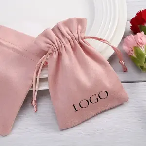 Hoge Kwaliteit Goedkope Eco Vriendelijke Groothandel Biologisch Afbreekbare Duurzame Microfiber Custom Logo Kleine Tassen Sieraden Verpakking