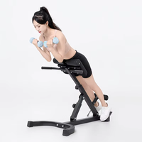 Support de fitness multifonctionnel, banc d'hyperextension réglable, machine d'extension du dos à 45 degrés, chaise romaine-pointes de chèvre