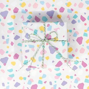 Rollo de papel artístico de cumpleaños de silicona recubierta desechable de 80g al por mayor 43*300cm rollo de embalaje de regalo personalizado de lujo - Product Image 4