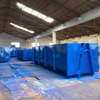 Grand bac à sauter à haut ouvert de 15 yards, poubelles à roulettes robustes
