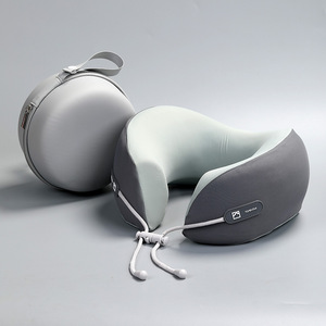 Almohada de Viaje en Forma de U con Espuma Viscoelástica, Almohada Refrescante de Seda de Hielo, Plegable y Portátil, para Siesta en la Oficina, en Gris, Rosa, Verde y Morado - Product Image 4