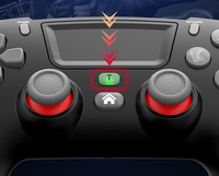 Honcam Manette de Jeu Bluetooth Sans Fil Haute Qualité Multicolore Compatible PS4 PS3 PC