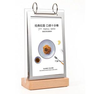 Acrylic lật đơn chủ A4 A5 A6 rõ ràng lucite Bảng menu đứng Acrylic bảng talker lucite nhà hàng đơn chủ sở hữu bảng lều - Product Image 1