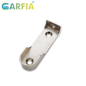 Heavy Duty Zinc Alloy Side Pipe Holder Set for Oval Coat <strong>Rod</strong> Inside Cabinet or Top <strong>Shelf</strong> Cabinet <strong>Rod</strong> <strong>Bracket</strong> - Product Image 2