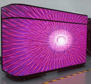 Écran LED flexible incurvé P1.86 P2.5 8K sur roues, mur vidéo LED mobile à service frontal pour exposition, salle d'exposition, publicité - Product Image 1