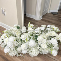 Offre Spéciale Décoration de Mariage : Arrangements de Roses Blanches de 60 cm pour Allée de Cérémonie, Décoration Florale Blanche pour Allée de Mariage