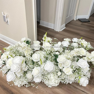 Decorazioni per Matrimoni <span class=keywords><strong>in</strong></span> Offerta: Composizioni Floreali con Rose Bianche da 60cm per Corridoi Nuziali - Product Image 3