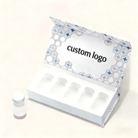 Boîte cadeau magnétique personnalisée pour flacons de peptides, boîte rigide de qualité supérieure pour flacons de peptides de 10 ml/3 ml, emballage pour flacons de médicaments, boîte de stockage de liquides