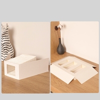 Boîte en papier kraft biodégradable en nid d'abeille, boîte de parfum haut de gamme, plateau intérieur