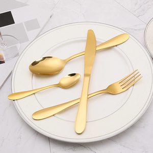Vendite calde <span class=keywords><strong>In</strong></span> Acciaio Inox Cucchiaio Forchetta Coltello Posate Alla Rinfusa Oro Set di Posate per la Cucina Evento di Nozze - Product Image 4