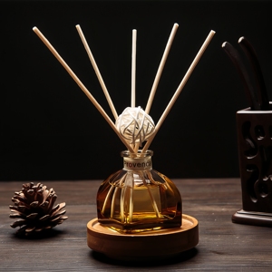 Diffuseur de Roseaux à Fleurs Romantique pour Huiles Essentielles d'Aromathérapie Sans Flamme, 50 ml, avec Bâtonnets en Rotin, pour Parfum d'Ambiance de Chambre – Vente en Gros - Product Image 2