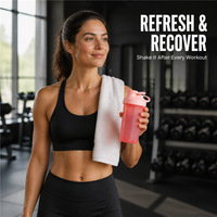 Bouteille shaker protéinée 500 ml, mixeur portable, gobelet de fitness, bouteille mélangeuse pour shakes protéinés, smoothies, logo personnalisé