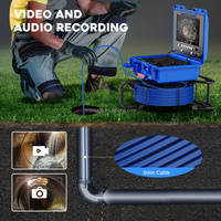 Compteur de 30m DVR, caméra endoscope vidéo d'inspection de tuyau d'égout de vidange, caméra endoscopique avec et 512HZ auto-nivelant