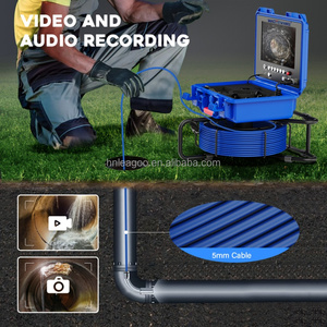 30M Meter Counter DVR Drenaje Tubería de alcantarillado Inspección Video Endoscopio Cámara Boroscopio Cámara con y 512HZ Autonivelante - Product Image 5