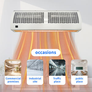 Cortina de aire de flujo cruzado clásica para interiores de 110V y 220V de alta calidad, fábrica OEM, venta al por mayor, Motor remoto, gran viento, función de uso agrícola - Product Image 4