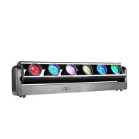 Hochwertige 6x80W RGBW Beam Moving Head Wash Dyeing Lichtanlage mit Doppel-RGB-LED-Streifen für Disco-Bar-Bühnenbeleuchtung