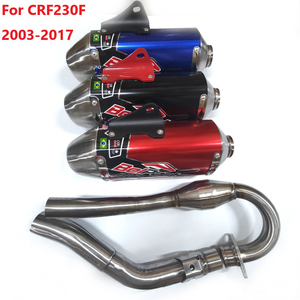 Accessoires de <span class=keywords><strong>moto</strong></span>, silencieux d'échappement central et arrière, systèmes complets de tuyaux, accessoires pour HONDA CRF230F 2003-2017, vélo électrique - Product Image 1
