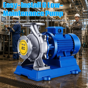 Compact Stainless Steel Pipeline Centrifugal Pump Small Size Booster Pump For Water Treatment Equipment - Product Image 1