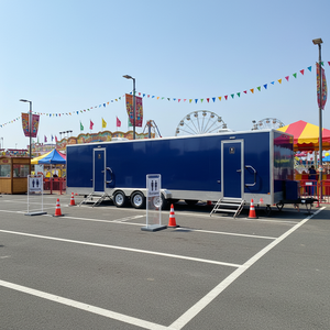 New Design Mobile <b>Trailer</b> Outdoor Portable with 7 Toilets Standard Portable Cabin Toilet Luxury Bathroom Restroom <b>Trailer</b> - Product Image 1