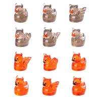 Figurine en résine de dessin animé, canard démon lumineux, petit animal, ornements miniatures de paysage DIY et pièces décoratives mignonnes
