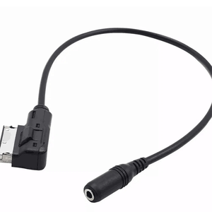 Adaptador de Entrada de Audio MI, Cable Auxiliar Hembra de 3.5mm con Revestimiento de PVC para Interfaz de Música con Conector Estéreo para Automóviles <span class=keywords><strong>Mercedes</strong></span> <span class=keywords><strong>Benz</strong></span> - Product Image 1