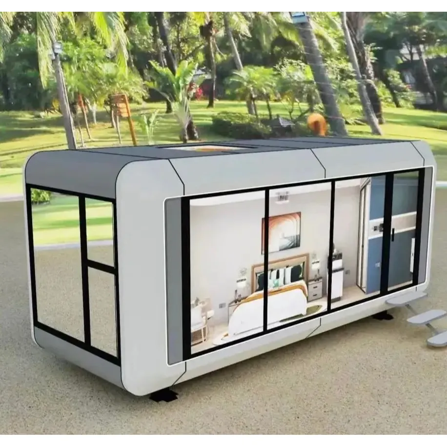 2024 novo design pequena casa pré-fabricada modular portátil para escritório em casa