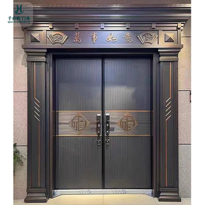 高級クラフトヴィラのためのステンレス鋼ダブルドア入り口ハイエンドレジデンスのためのカスタマイズされた外装ドア - Product Image 4