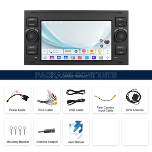 Autoradio Android 7\" Podofo per <span class=keywords><strong>Ford</strong></span> Transit Fiesta <span class=keywords><strong>Focus</strong></span> Galaxy Mondeo Fusion <span class=keywords><strong>Kuga</strong></span> con Carplay/Android Auto Wireless/WiFi/GPS OEM - Product Image 6