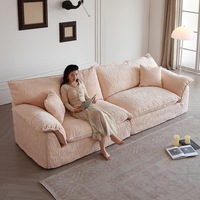 Nouveau design moderne, canapé en tissu polaire chenille, petit canapé droit pour salon, ensemble de canapés design en duvet, mobilier.