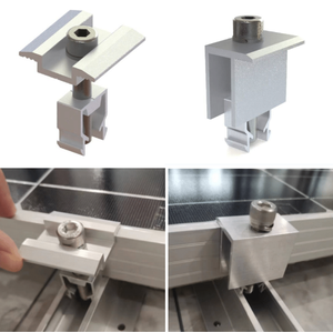 Pince intermédiaire Pince d'extrémité Pince de <span class=keywords><strong>panneau</strong></span> <span class=keywords><strong>solaire</strong></span> fixe ou réglable pour mini <span class=keywords><strong>rail</strong></span> <span class=keywords><strong>solaire</strong></span> Système de montage <span class=keywords><strong>solaire</strong></span> Support <span class=keywords><strong>solaire</strong></span> - Product Image 6