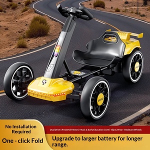 Kart électrique populaire pour enfants, quatre roues, en plastique, unisexe, pour les 2-6 ans, portable, télécommandé, pliable - Product Image 5