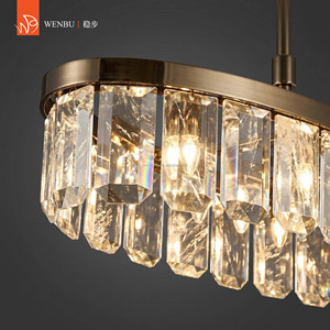 Oval <b>Crystal</b> Lamps Luxury Chandelier Natural Quartz <b>Crystal</b> for Villa Hotel Dining Room - Product Image 2