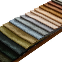 Tissu d'ameublement en velours européen de luxe en polyester/coton Ripstop à motif croisé pour canapé et mobilier