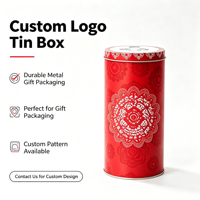 Boîte en étain ronde personnalisée avec logo, boîte en métal de qualité alimentaire, boîte en étain pour emballage cadeau avec motif imprimé personnalisé pour thé, bonbons, biscuits