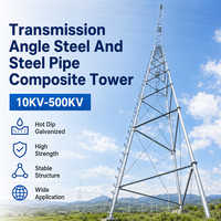 Pylône de distribution électrique résistant au vent conforme à la norme IEC, de 10 kV à 500 kV, tour d'alimentation en acier cornière, tour en acier tubulaire