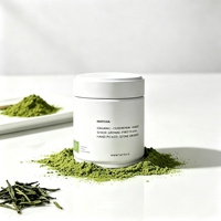Boîte en métal ronde hermétique pour poudre de matcha, 30-50g, de qualité alimentaire, avec logo personnalisé et couvercle à vis