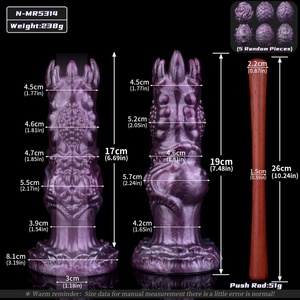 Dildo de silicona de fantasía con ovipositor de tendencia, con múltiples huevos de monstruo, para juego de rol de reproducción en pareja y diversión - Product Image 6