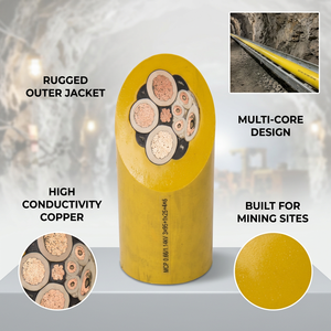 Cable de Minería con Aislamiento de Goma y Cobre MY 1.9/3.3kV para Máquina Cortadora de Carbón, Equipo de Minería Subterránea - Product Image 4