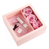 Caja de Regalo Creativa y Portátil con Forma de Carpeta para Bodas y San Valentín, Materiales Reciclados, Ventana Transparente de PVC para Perfumes y Cosméticos