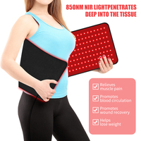 Matras Terapi Cahaya Merah AS dengan Tali Elastis 240 LED 660nm 850nm untuk Punggung Kaki Tubuh Pemulihan Otot di Rumah Siap Kirim