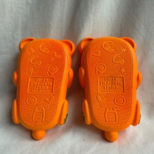 Pantoufles à imprimé animal pour femmes, orange, doublure en peluche PVC, semelle intermédiaire EVA rembourrée, toutes saisons, bout rond, épaisseur de semelle 15 mm - Product Image 5