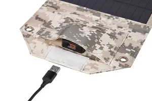 Mini Cargador de Panel Solar para Teléfono Móvil, Banco de Energía Plegable para Acampar al Aire Libre, Senderismo, Puerto USB de 5V, 8W