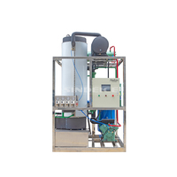 Machine à glace en tubes automatique de 5 tonnes, en acier inoxydable 304 de qualité alimentaire, avec compresseur, pour la conservation des boissons et des fruits de mer
