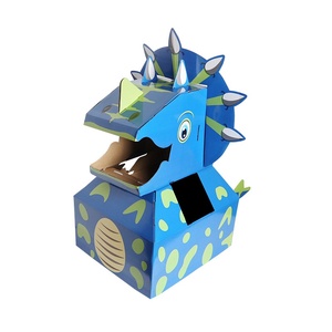 Modèle de <span class=keywords><strong>dinosaure</strong></span> en <span class=keywords><strong>carton</strong></span> à assembler soi-même pour enfants, coque en papier créative à porter, activité parent-enfant pour la maternelle - Product Image 1