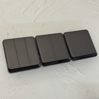 Interruptor de Luz de Pared Europeo 16A 2026, Nuevo Panel de 86 PC, Regulador de Intensidad, Ventilador, 250V 13A, Enchufe Universal UK, USB-C, Eléctrico, Gris, Moderno