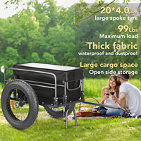 Remorque à vélo pour le transport de marchandises, chariot à main pour enfants, animaux de compagnie, camping, transport, remorque à marchandises Hidoes ET1, entrepôt européen
