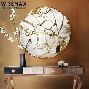 WISEMAX FURNITURE Europäischer und amerikanischer leichter Luxus-Wandkunst-Hänge spiegel Kunst-Wand dekorations spiegel
