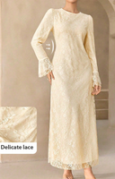 Robe longue unie haut de gamme YKD125, design de mode musulmane, look décontracté, robe musulmane pour femmes, islamique