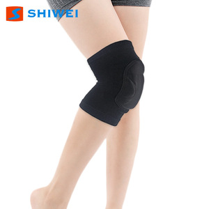 Genouillères Shiwei noires, taille unique, absorption des chocs, pour volley-ball, danse, football, basketball et autres sports - Product Image 2