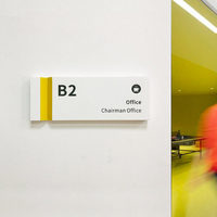 Plaque de porte de bureau minimaliste en acrylique coloré, plaque nominative de pièce, plaque d'identification de département d'entreprise, OEM ODM personnalisé